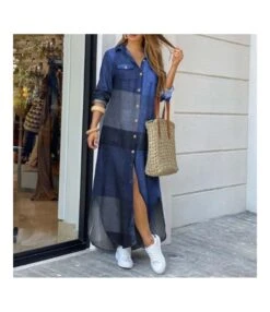 Women'S Clothing Online Print Casual Wholesale Maxi Dresses T Shirt Dress Wholesale SD230033