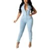 Fashion Denim Slim Sleeveless Jeans Womens Wholesale Jumpsuit SJN365113457