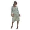 Women Fashion Long Sleeve Floral Print V Neck Wholesale A Line Dresses SD168560