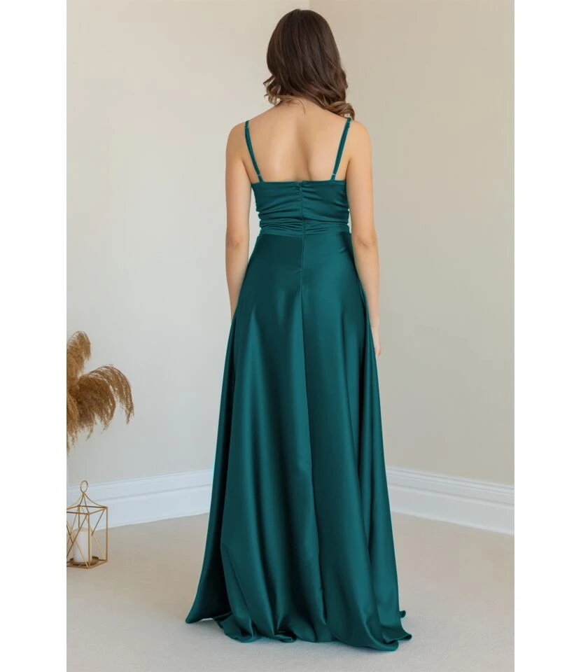 Sexy V Neck Sling High Waist Wedding Bridesmaid Backless Maxi Dress Wholesale Dresses SDN562385 - Image 5