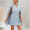 Fashion Solid Color Temperament Blazer Cape Dress Wholesale Dresses SDN537241