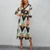 Wholesale Printing Casual Midi Dress SD200045