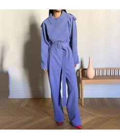 Niche Commuter Casual Fashion Long Sleeve Belt Jumpsuit Wholesale Women Clothing SJV463830