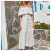 Floral Print Fringe Big Lapels Off Shoulder Resort Maxi Dresses Wholesale Bohemian Dress For Women SDN532679