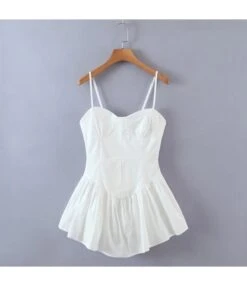 Fashion Solid Color Slimming Thin Bustier Camisole Dress Wholesale Dresses V5923041500167