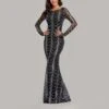 Sequin Slim Party Dress Elegant Party Long Sleeve Fishtail Evening Dress Wholesale Maxi Dresses SDN537007