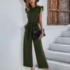 Women Fashion Sleeveless Solid Wholesale Jumpsuits For St. Patrick'S Day SJ202898